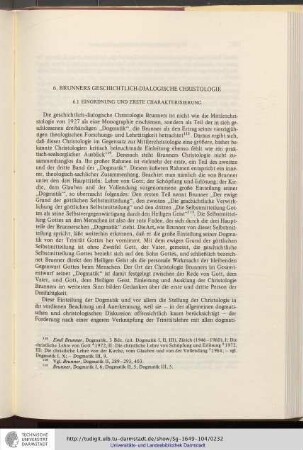 6. Brunners geschichtlich-dialogische Christologie