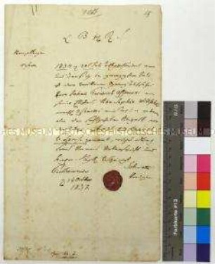 Taufbescheinigung, Fürstenwerder, 13. Oktober 1837