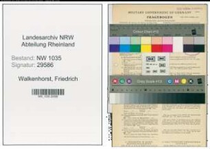 Entnazifizierung Friedrich Walkenhorst , geb. 25.09.1908 (Bauingenieur)