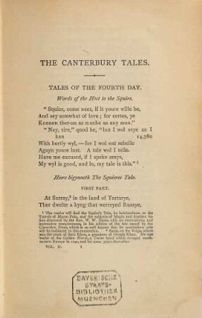 The poetical works of Geoffrey Chaucer to which are appended poems attributed to Chaucer edited by Arthur Gilman, 2