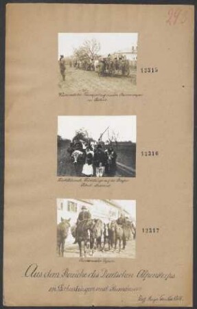 Verwundeten-Transport auf rumän. Bauernwagen in Baleni