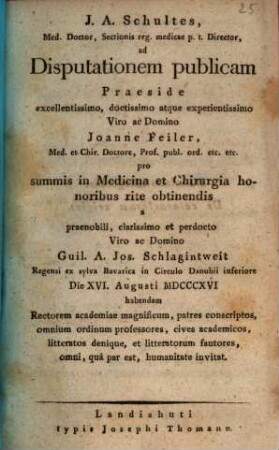 Theses medico-chirurgicae