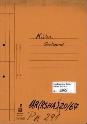 Personenheft Gerhard Kühn (*17.11.1907)