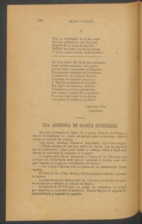 Una anécdota de García Gutiérrez.