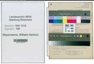 Entnazifizierung Wilhelm Heinrich Weyermanns , geb. 02.06.1906 (Stadtinspektor)