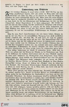 31: Umwertung von Dichtern