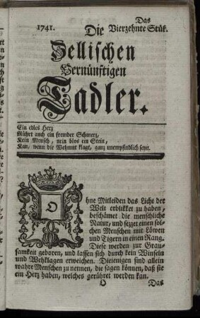1741. Das Vierzehnte Stük.