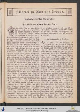 Allerlei zu Belehrung und Unterhaltung.