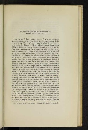 Establecimiento de la audiencia de Panamá. - Año de 1538 (1).