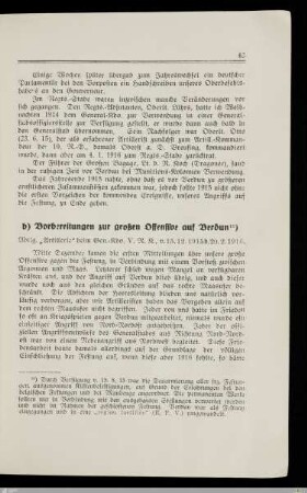 b) Vorbereitungen zur großen Offensive auf Verdun