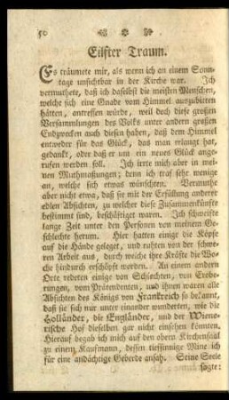 Eilfter Traum - Zwanzigster Traum.