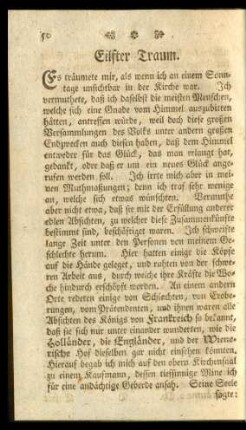 Eilfter Traum - Zwanzigster Traum.