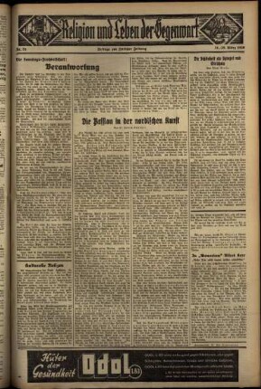 Zweite Ausgabe vom Sonntag, den 29. März 1936.