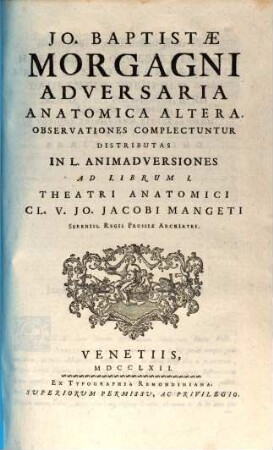 Adversaria Anatomica ..., 1,2. Adversaria Anatomica Altera