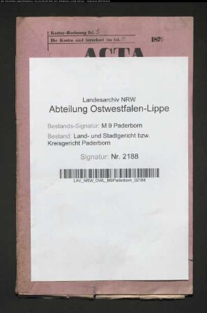 Erblasser: Wüllner, Elisabeth, geb. Lütkemeyer:
