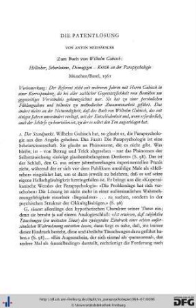 Anton Neuhäusler: Die Patentlösung