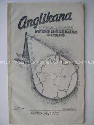 Hektografierte Lagerzeitung "Anglikana" aus einem britischen Lager für deutsche Kriegsgefangene in Ägypten