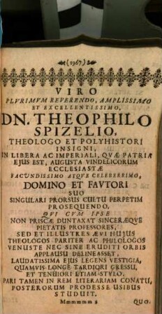Memoriae Theologorum Nostri Seculi Clarissimorum Renovatae Decas ..., 16
