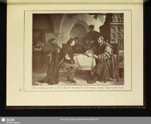 Luther im "Schwarzen Bären" zu Jena im März 1522. Wandgemälde von P. Thumann