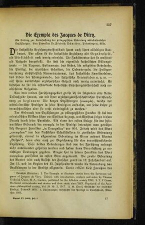 ¬Die¬ Exempla des Jacques de Vitry : ein Beitrag zur Untersuchung der pädagogischen Bedeutung mittelalterlicher Erzählungen