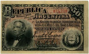 Geldschein, 50 Centavos, 1.1.1891