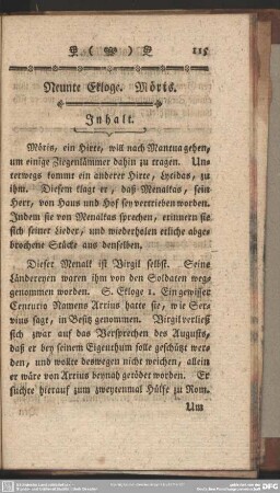 Neunte Ekloge. Möris