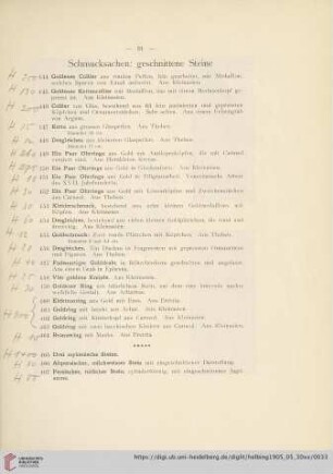Schmucksachen: geschnittene Steine (Nr. 444-483)