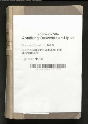 Salbuch der Vogtei Detmold von 1721, Bd. 1