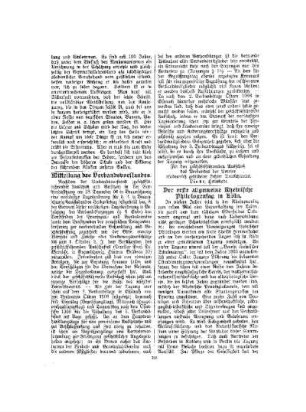 Der erste allgemeie Rheinische Philologentag in Köln