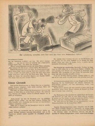 "Der vollständig verkalkte John Bull wird den Kalk zum Weltneubau liefern!"