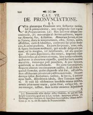 Cap. VII. De Pronunciatione.