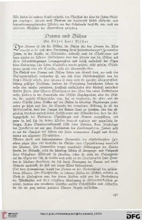Drama und Bühne