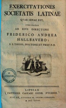 Exercitationes societatis Latinae quae Jenae est, 1