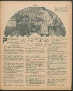 Los pantalones blancos : Las comedias de "El Hogar". - Un acto