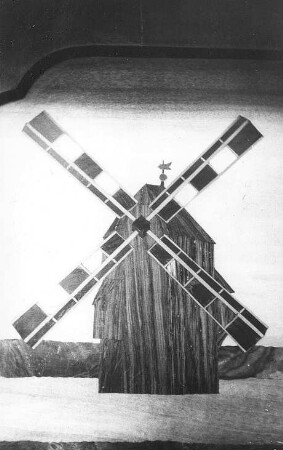 Obercunnersdorf. Rothemühle, Intarsienarbeit, Ausschnitt (Besitzer Bernhard Mehlhose, Bischofswerda)