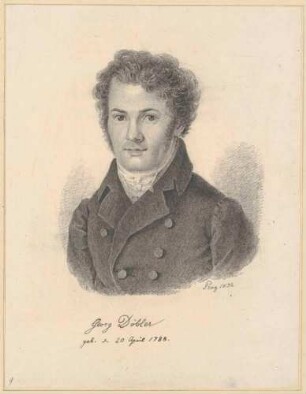 Selbstbildnis Döbler, Georg (1788-1845), Kupferstecher, Stahlstecher