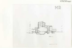 Max Reinhardt Theater und Schauspielschule, Berlin-Tiergarten (Diplomarbeit bei Peter Poelzig): Schnitte 1:200