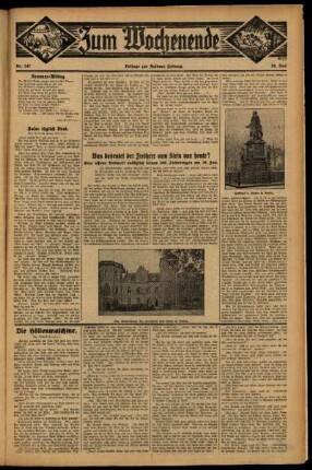 Zweite Ausgabe vom Sonntag, den 28. Juni 1931.