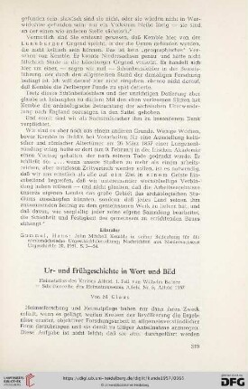 Ur-und Frühgeschichte in Wort und Bild