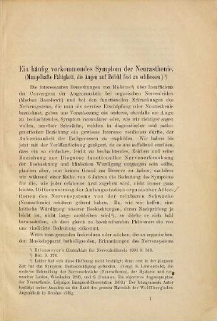 Nervöse Zustände u. ihre psychische Behandlg.