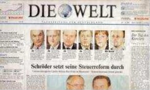 Tageszeitung "Die Welt" zur Steuerreform