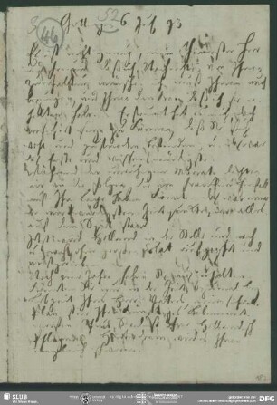 Eigenh. Brief von Christian Gottlob Heyne an August Wilhelm von Schlegel, Göttingen, 06.07.1793