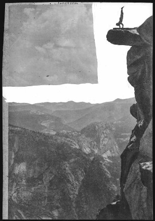 Yosemite. Overhanging Rock at Glacier Point, Yosemite, Cal.