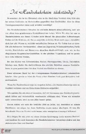 Ist Handschuhsheim rückständig?