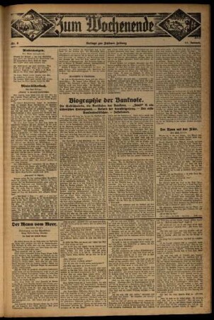 Zweite Ausgabe vom Sonntag, den 11. Januar 1931.