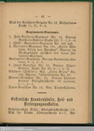 Oeffentliche Krankenhäuser, Heil- und Versorgungsanstalten
