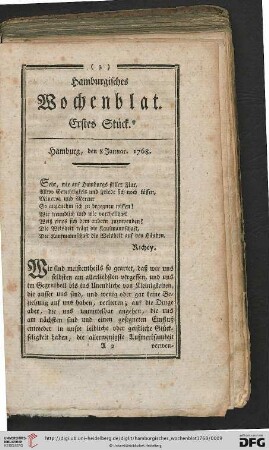 Hamburgisches Wochenblat