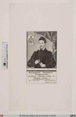 Bildnis des Caspar Zahn (lat. Odontius)