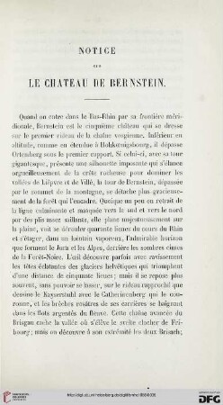 2: Notice sur le Château de Bernstein