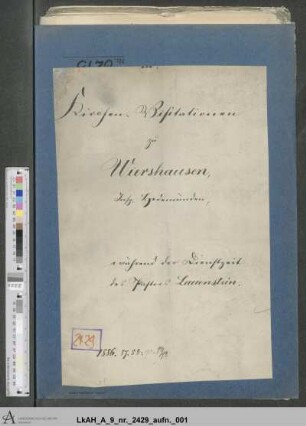 Wiershausen (und Lippoldshausen): Visitationsakten
